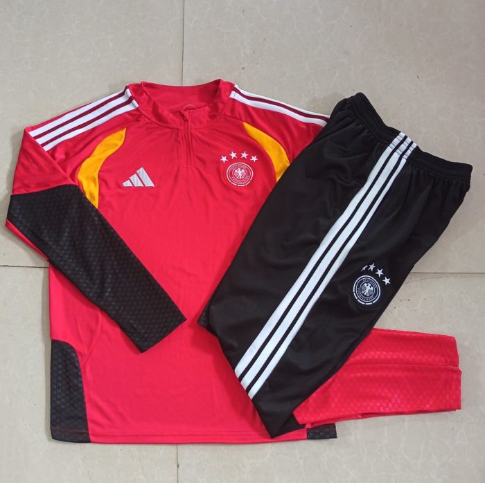 Germany Red Half-Zip Jacket - 图片 9