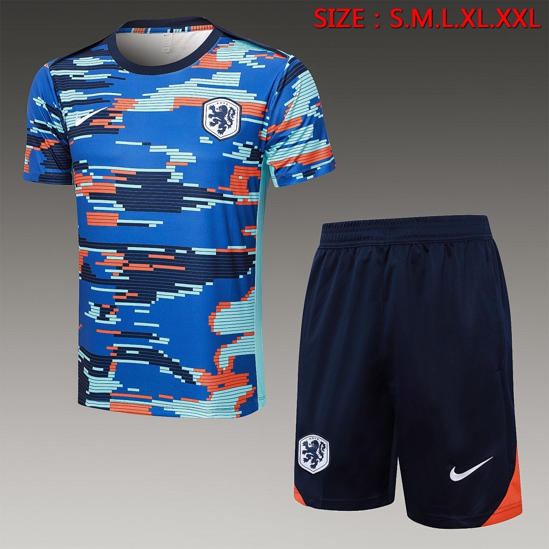 Netherlands 24-25 Short Sleeve Blue Splatter