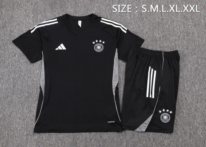 Germany Black Short Sleeve Training Suit - 图片 2