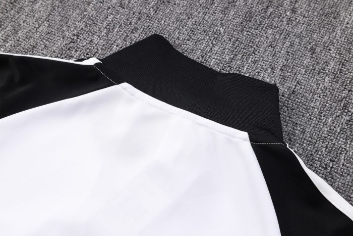Germany 22/23 White Sleeves Black Long Zip Jacket - 图片 3