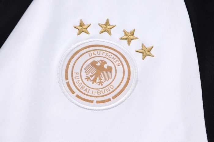 Germany 22/23 White Sleeves Black Long Zip Jacket - 图片 5