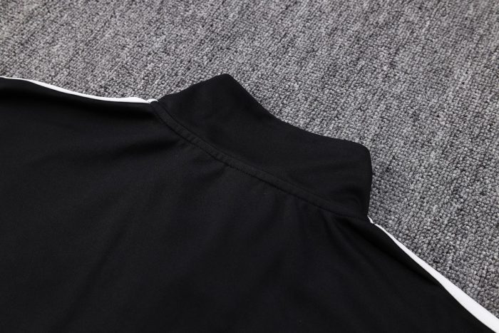 Germany 22/23 Black Long Zip Jacket with White Trim - 图片 3