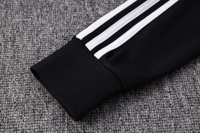 Germany 22/23 Black Long Zip Jacket with White Trim - 图片 4