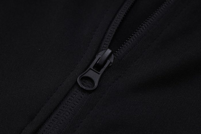 Germany 22/23 Black Long Zip Jacket with White Trim - 图片 6