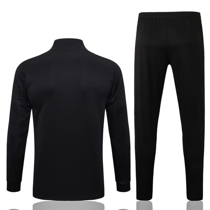 Germany 22/23 Black Long Zip Jacket with White Trim - 图片 7