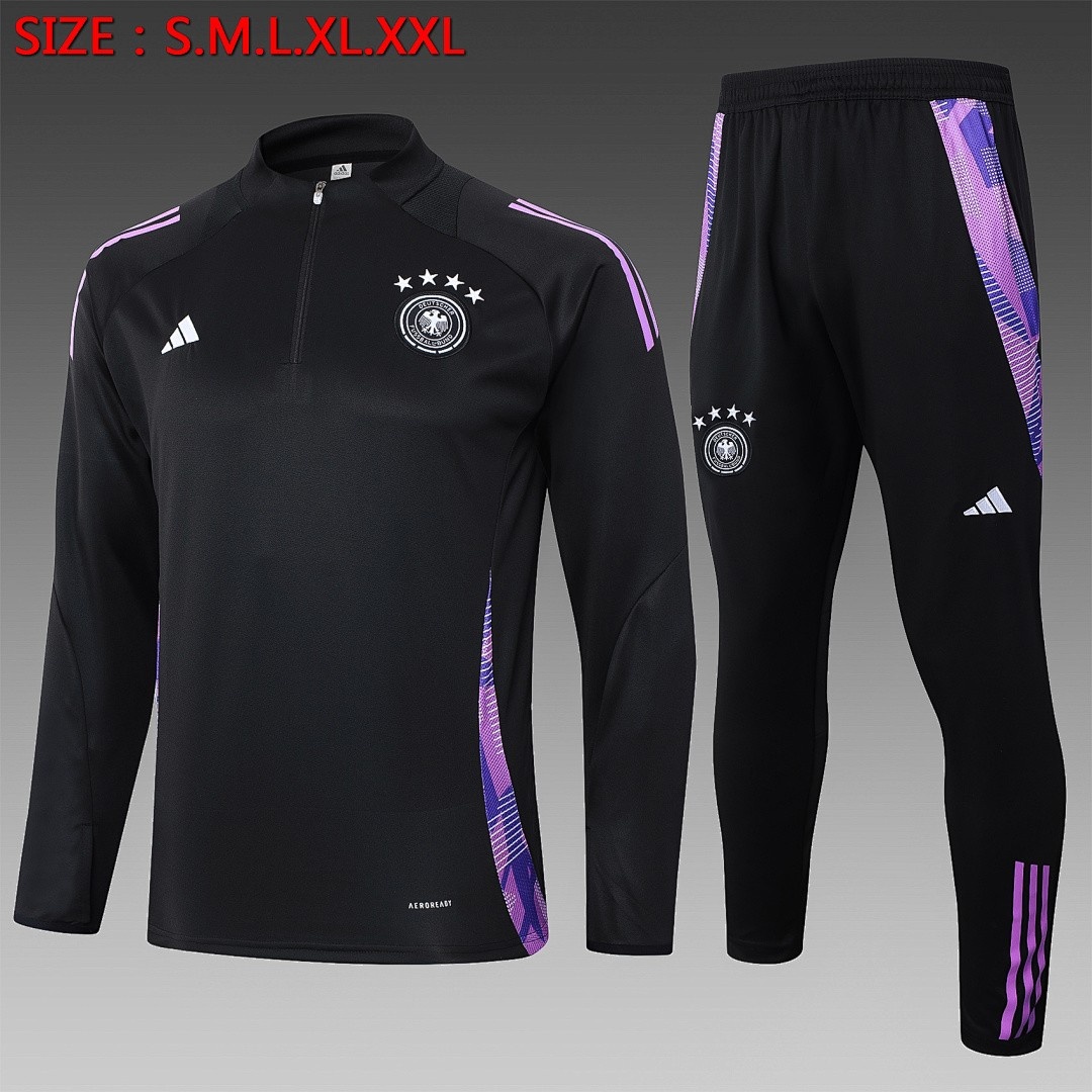 Germany 24-25 Black Half-Zip Jacket