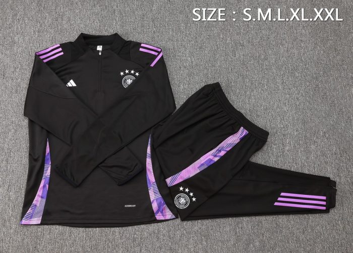 Germany 24-25 Black Half-Zip Jacket - 图片 2