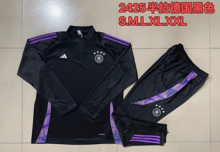 Germany 24-25 Black Half-Zip Jacket - 图片 9