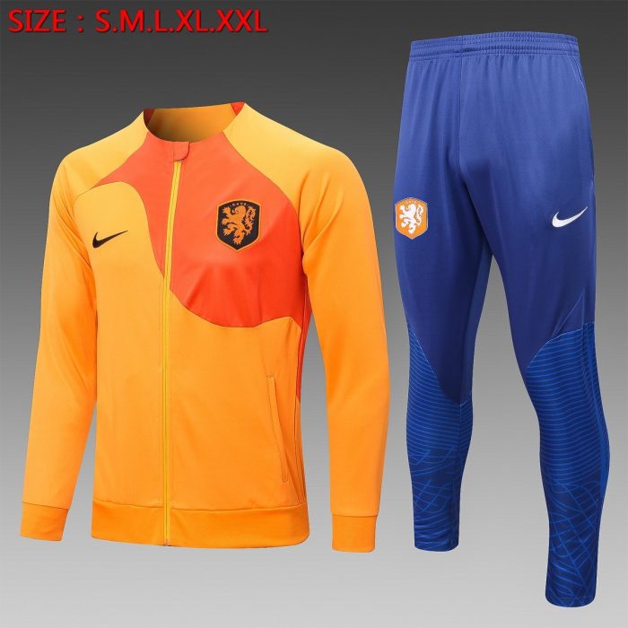 Netherlands 22-23 Yellow Long Zipper Jacket - 图片 8