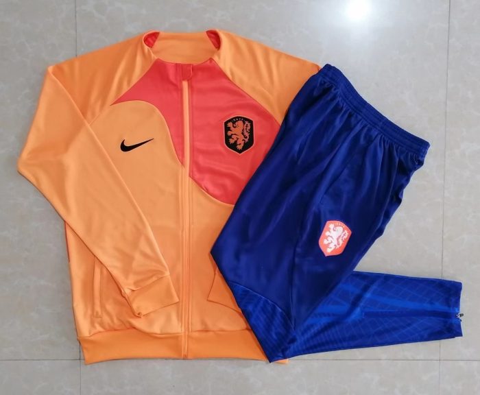 Netherlands 22-23 Yellow Long Zipper Jacket - 图片 9