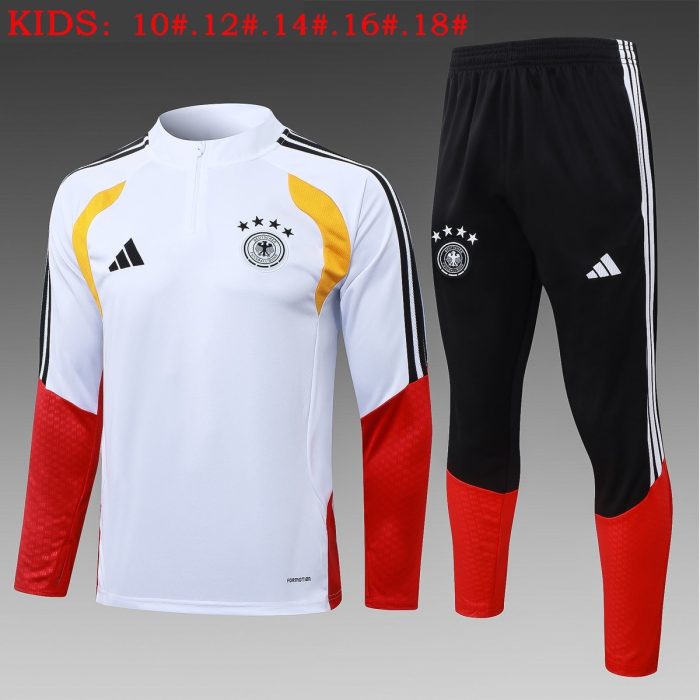 Germany White Kids Semi-Zip Jacket - 图片 2