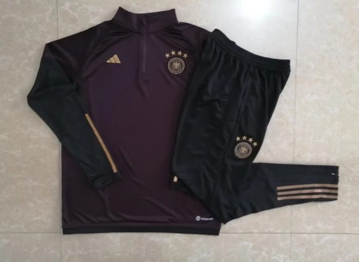Germany 22/23 Half-Zip Jacket Dark Brown - 图片 9