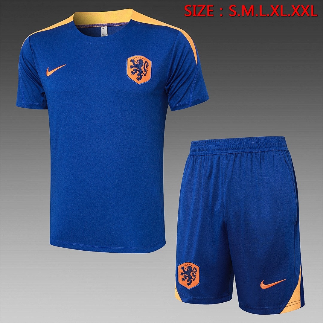 Netherlands 24-25 Short Sleeve Training Suit with 5-Panel Shorts