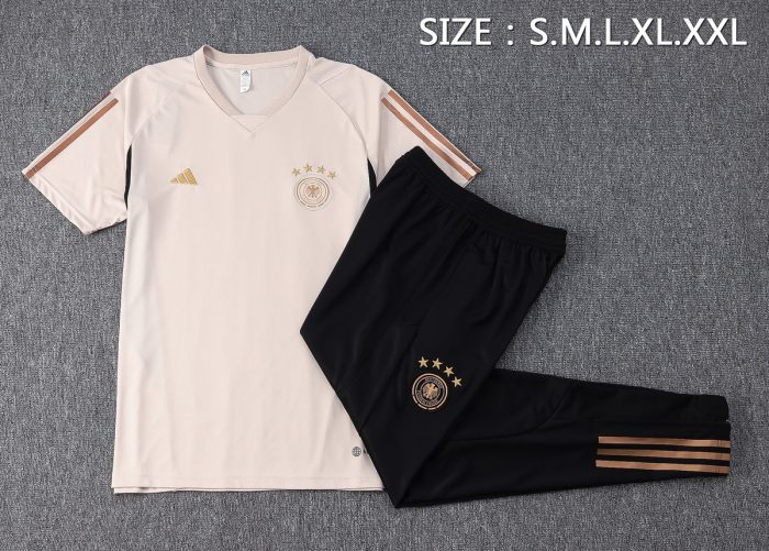 Germany 22-23 Light Gray Short Sleeve Training Suit - 图片 6