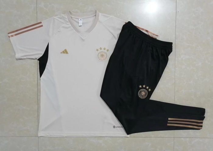 Germany 22-23 Light Gray Short Sleeve Training Suit - 图片 9