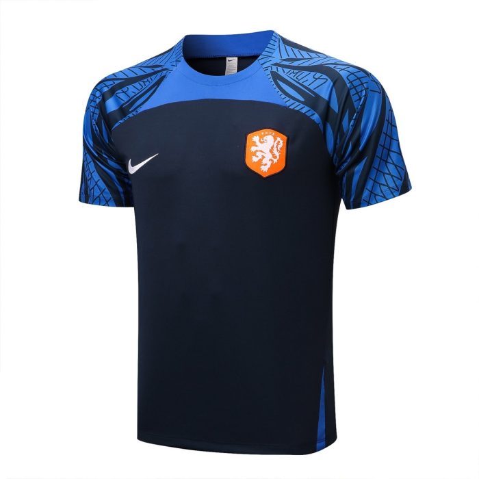Netherlands 22-23 Training Short Sleeve Set in Royal Blue (with 5-Point Shorts) - 图片 4