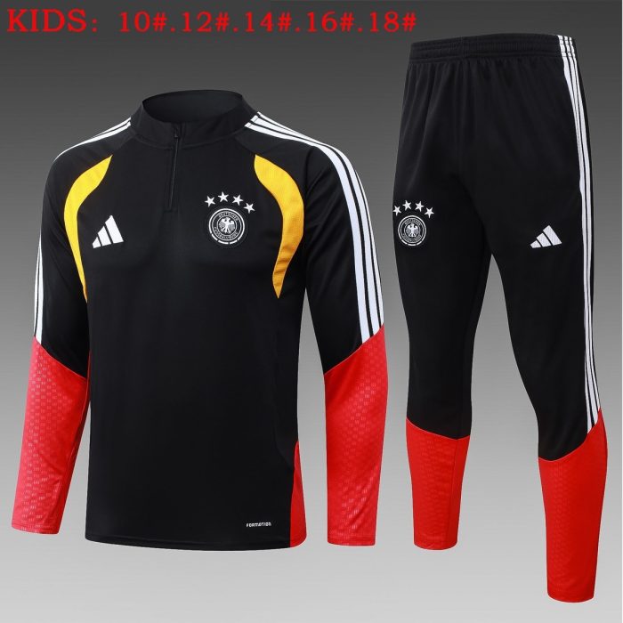 Germany Black Kids' Half-Zip Jacket - 图片 2