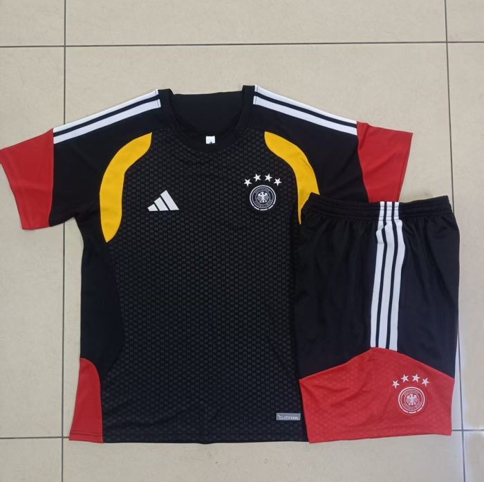 Germany 26/27 Black Short Sleeve Training Shirt - 图片 9