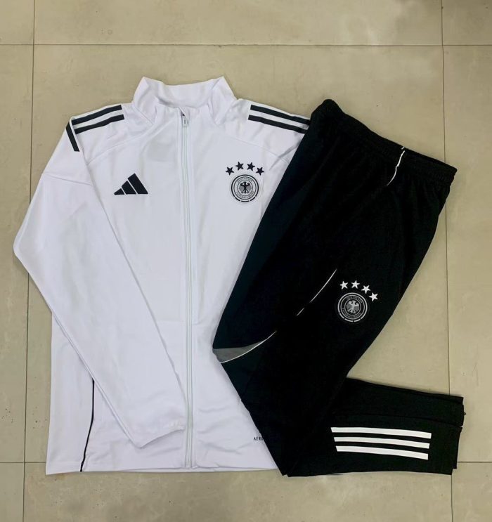 Germany White Kids Long Zipper Jacket - 图片 4
