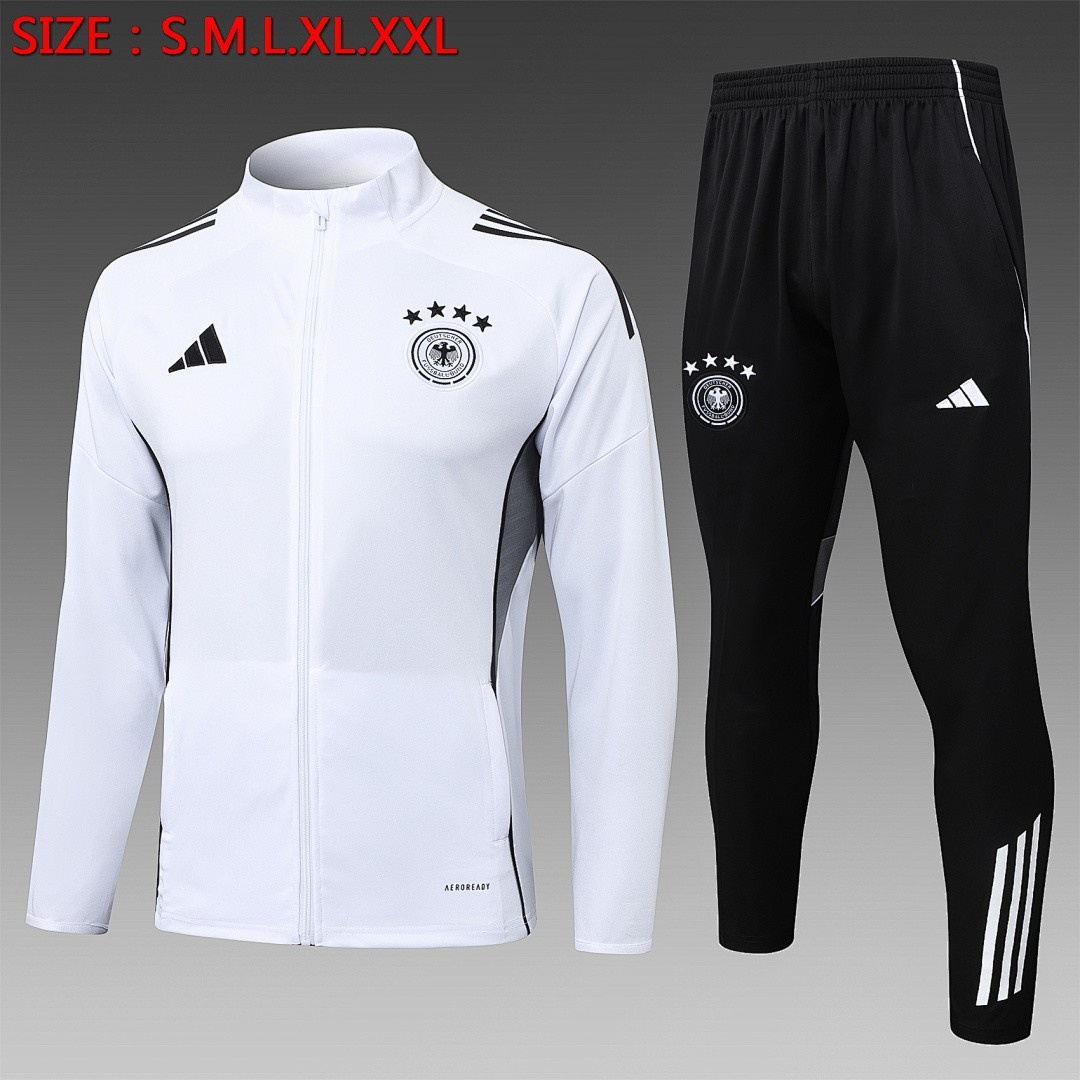 Germany White Long Zipper Jacket