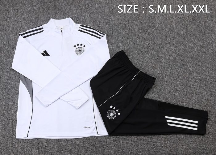 Germany White Long Zipper Jacket - 图片 2