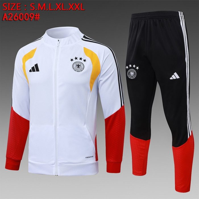 Germany White Long Zipper Jacket - 图片 2