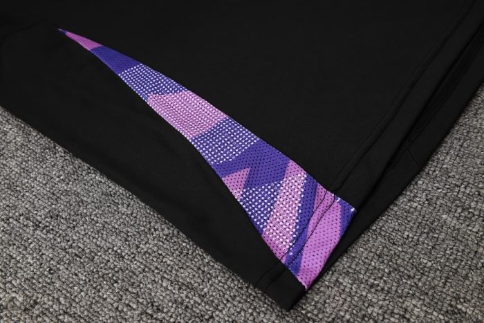 Germany 24-25 Black Short Sleeve Training Suit with 3/4 Pants - 图片 4