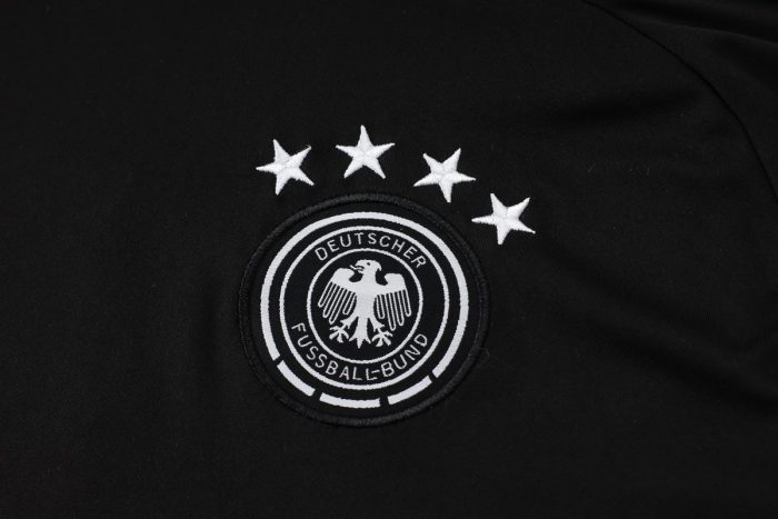 Germany 24-25 Black Short Sleeve Training Suit with 3/4 Pants - 图片 6