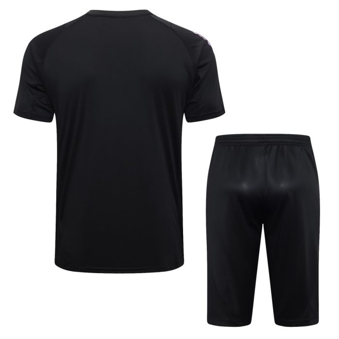 Germany 24-25 Black Short Sleeve Training Suit with 3/4 Pants - 图片 7
