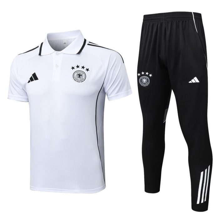 Germany 2025/26 White Polo (Four-Star Badge) - 图片 8