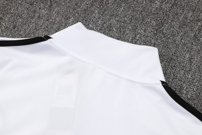 Germany 24/25 Long Zip Jacket White Black Trim - 图片 3