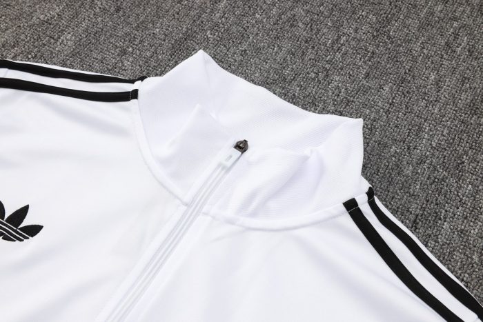 Germany 24/25 Long Zip Jacket White Black Trim - 图片 6