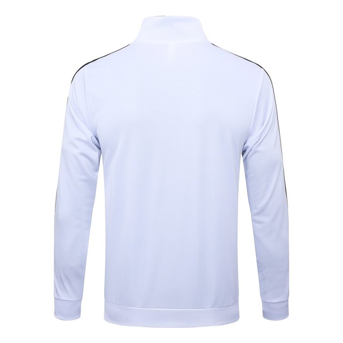 Germany 24/25 Long Zip Jacket White Black Trim - 图片 7