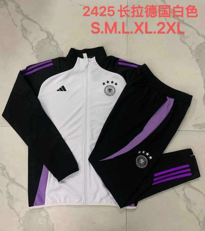 Germany 24-25 Long Sleeve White with Black Sleeves - 图片 9