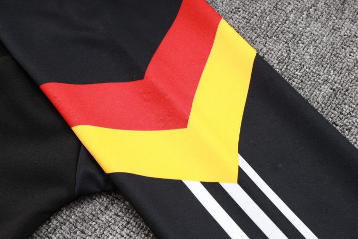 Germany Black Long Sleeve Training Suit with Red Yellow Sleeves - 图片 6