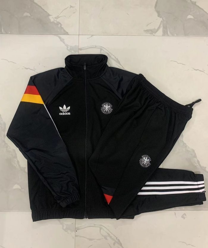 Germany Black Long Sleeve Training Suit with Red Yellow Sleeves - 图片 9