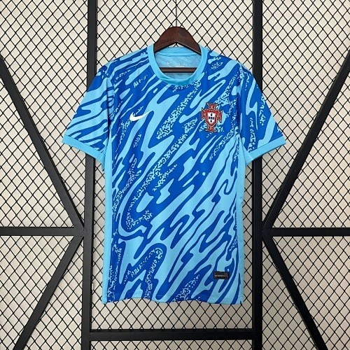 2024 Portugal Goalkeeper Blue Jersey