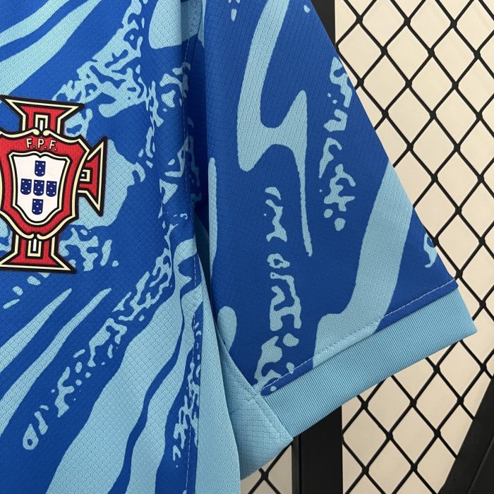 2024 Portugal Goalkeeper Blue Jersey - 图片 5