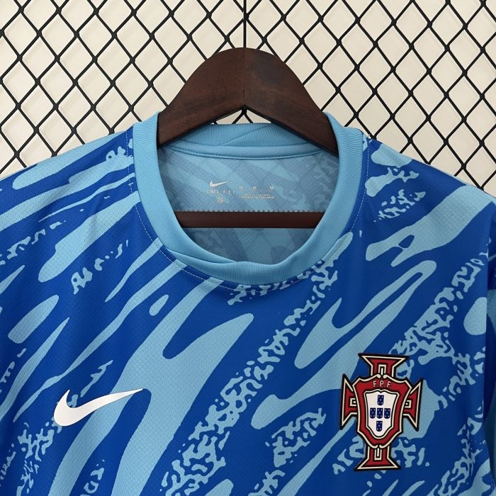 2024 Portugal Goalkeeper Blue Jersey - 图片 6