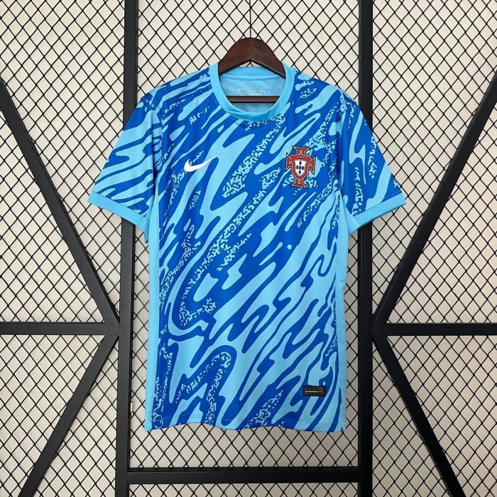 2024 Portugal Goalkeeper Blue Jersey - 图片 7