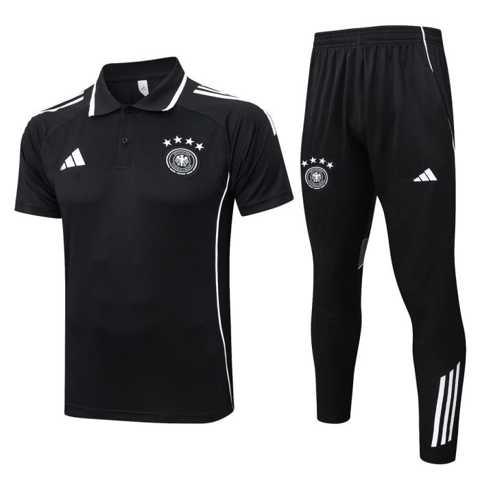 Germany 2024 Polo Shirt Black (Four-Star Badge) - 图片 8