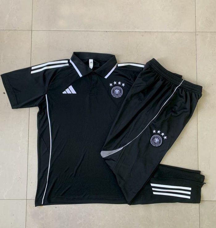 Germany 2024 Polo Shirt Black (Four-Star Badge) - 图片 9