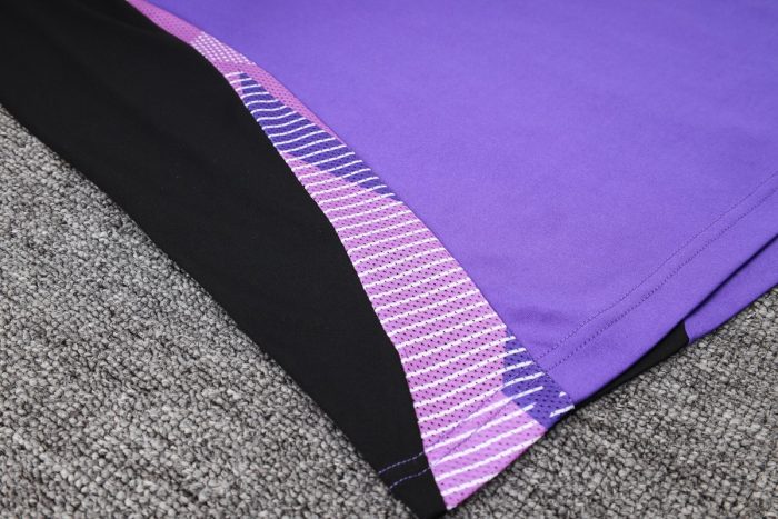 Germany 24-25 Purple Short Sleeve Training Set with 3/4 Pants - 图片 6