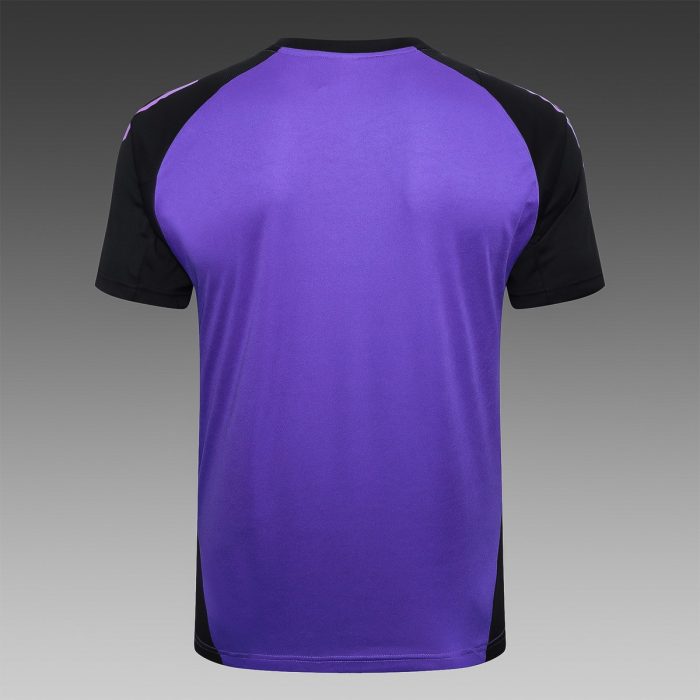 Germany 24-25 Purple Short Sleeve Training Set with 3/4 Pants - 图片 8
