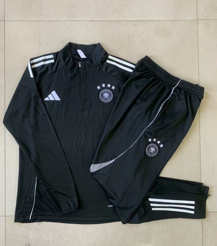 Germany Black (Four-Star Badge) Kids' Half-Zip Jacket - 图片 4