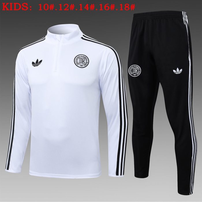 Germany 125th Anniversary Edition Semi-Zip Jacket - White with Black Trim - 图片 2