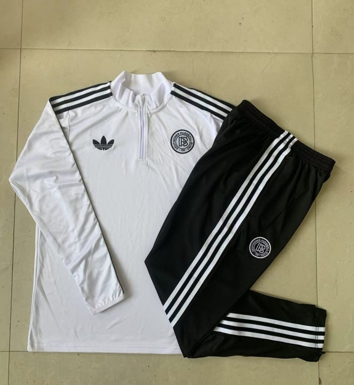 Germany 125th Anniversary Edition Semi-Zip Jacket - White with Black Trim - 图片 3