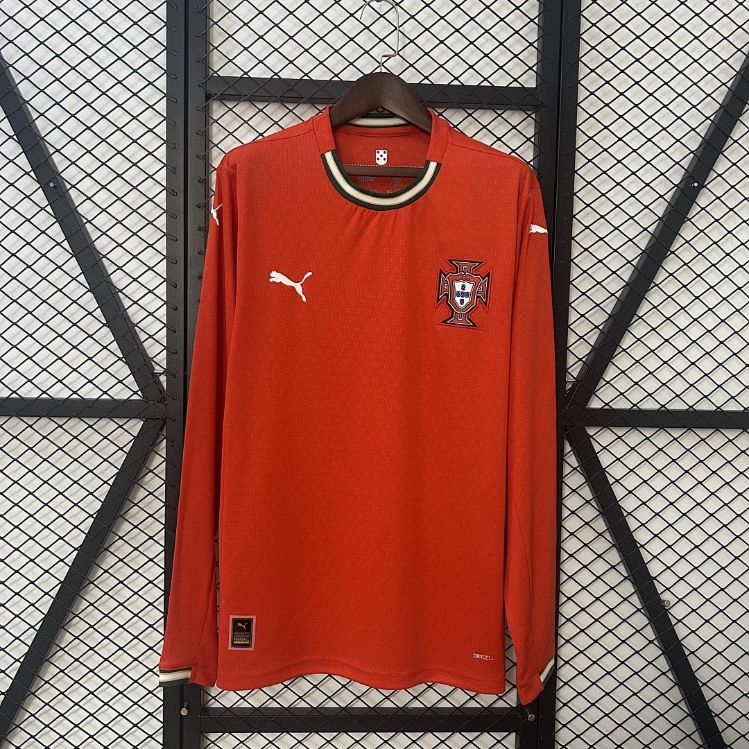 Portugal 2025 Home Long Sleeve Jersey