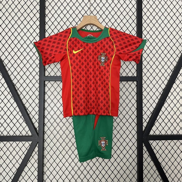 Portugal 2004 Home Kids Jersey - 图片 9