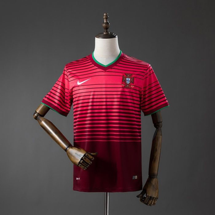 Portugal 2014 Retro Home Jersey - 图片 2